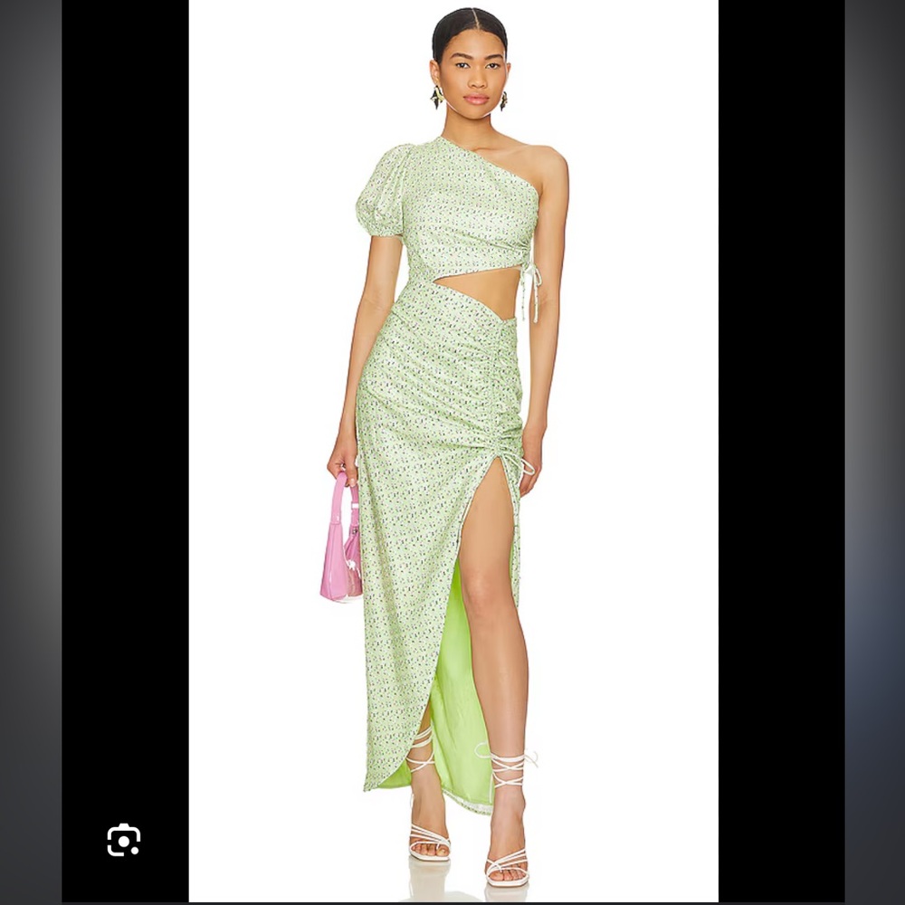 Green Floral Maxi Dress